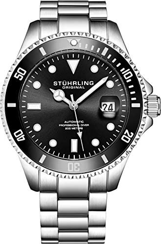 Stuhrling Herren Uhr Analog Automatik mit Edelstahl Armband EU792.01DE
