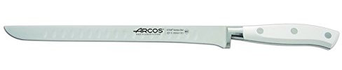 Arcos Serie Riviera Blanc - Schneidmesser Schinkenmesser - Klinge aus Nitrum geschmiedetem Edelstahl 250 mm - HandGriff Polyoxymethylen (POM) Farbe Weiße
