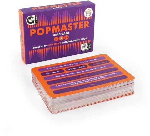 Ginger Fox PopMaster BBC Radio 2 Quiz Card Game - Metti alla prova le tue conoscenze musicali in questo gioco a tema pop