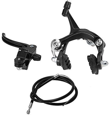 NGHSDO V Brake Set Fahrradbrems-Kit Vorder- / Rückfahrrad-Bike-Kreuzer Bremset Bike-Fahrrad-Bremssatt-Brems-Kit Side-Pull-Bremssatz Fahrrad Bremse (Color : Black Front)