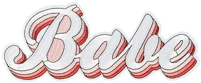 Bügel-Bild BABE DIY Schriftzug zum Aufbügeln für die Freundinnen der Braut in weiß & rosa für Junggesellinnen-Abschied JGA-Party Frau-en Accessoires Hochzeit Hochzeit-s-Dekoration Party-Zubehör Deko
