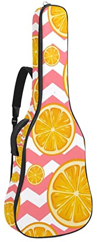 Akustikgitarrentasche Wasserdichter Gitarrenrucksack Dicke Weich Gepolstert Gelb Sonnenblume Blumenmuster Weiß Konzertgitarre Tasche, Farbe2, 42.9x16.9x4.7 in, Taschen-Organizer