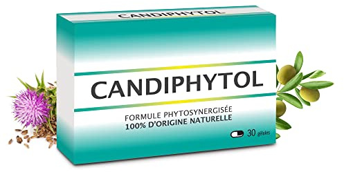 Candiphytol - Complément Alimentaire Anti Candida Albicans - Candidose Buccale, Mycose Ongles Pieds, Vaginose, Champignon - Propolis, Olivier