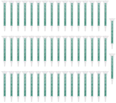 Alnicov 50PCS Epossidica Miscelatore Punta Ugello Resina Miscelatore Adatto per AB Colla Cartuccia Colla Applicatore Colla Strumento