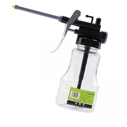 perfk 2x Transparent Lubrication Oil Can, High Pressure Oiler Seal Structure Wear Resistant Portable Pump Jug for Engine Oil Feeding Lubricating Oil