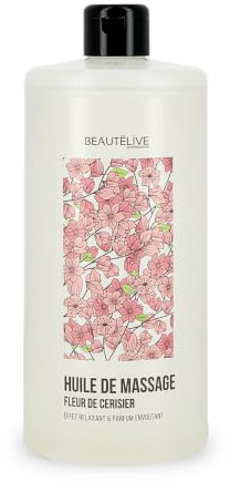 Beautélive - Huile de Massage Fleur de Cerisier - 1000ml