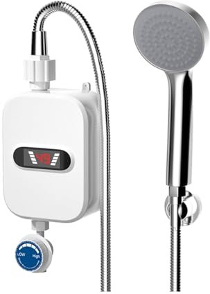 YYGJYGOO Mini Scaldabagno Elettrico, Elettrico Istantaneo Riscaldamento Rapido, Impermeabili per Acqua Calda Istantanea sotto Il Lavello Cucina Domestica Doccia