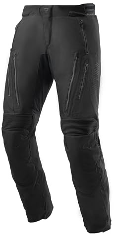 REBELHORN Hiker IV Motorcykelbyxor för män | Textil | Knä- och höftskydd Nivå 2 | HydraShield-membran | Ventilationskanaler | 3 benlängder | Storlekar upp till 10XL, Svart, 3XL