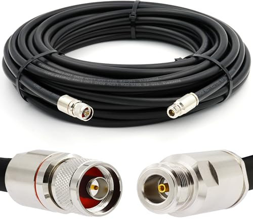 RANGEFUL N Maschio a N Femmina Cavo coassiale 50m 50ohm 10D-FB Ø13mm prolunga 50 metri a bassissima perdita per LTE Antenna esterna 4G 5G Modem Amplificatore GSM Router WIFI Ripetitore cellulare