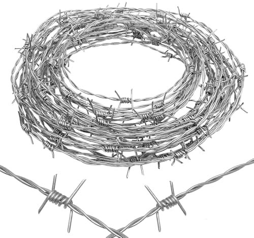 Filo spinato, 1,7 x 10 m, facile da piegare, per esterni, giardino, recinzione, recinzione, anti-gatto, volpe, uccelli, deterrente per uccelli