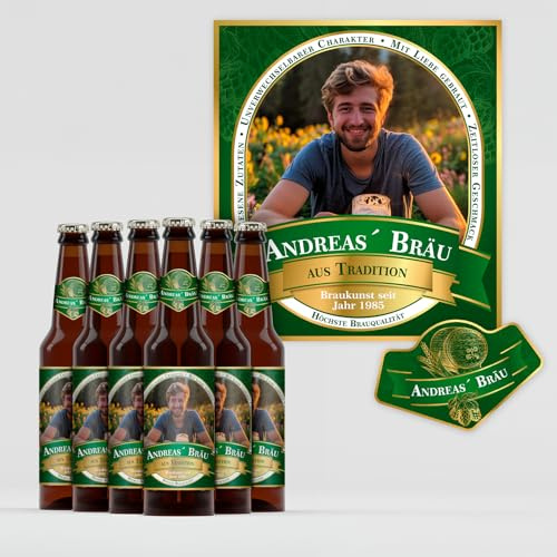 Yabaduu personalisierbare Bieretiketten selbstklebende Aufkleber für Bierflaschen Flaschenetiketten Geschenk für Geburtstag Hochzeiten Partys Sticker wasserfest Y077 (12 Stück, 01 Pils Grün)