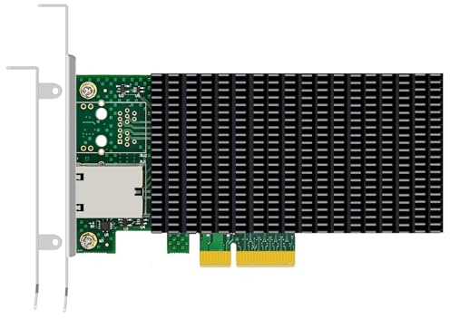 GLOTRENDS ST7381 10Gb nätverkskort med RJ45-port, Intel X550-T1-kontroller, lågprofil, stöd för PXE/iSCSI-uppstart, VT-c-virtualisering
