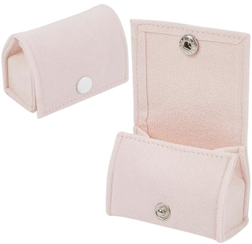 CREATCABIN Ringschatulle Verlobungsringe Ringetuis Schmuckaufbewahrungsbox Mit Plüsch Innen Außenring Ringorganizer Antragsringhalter Hochzeit Heirat Reise Für Frauen Freundin Ehefrau 6.5x3.5x4.5cm