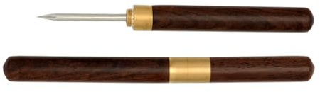 Uqezagpa Leather Craft Punching Awl Leather Hole Punching Awl Wood Handle Tool For Craft Stitching Metal And Wood