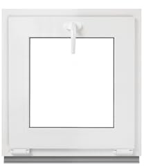 Framex Ventana basculante blanca de 45 x 55 cm, 2 compartimentos de 32 mm (4/24/4), ventana pequeña anchura x altura (450 x 550 mm), función de inclinación