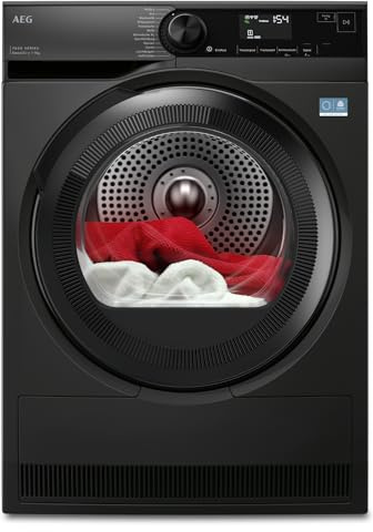 AEG Serie 7000 Wärmepumpentrockner 9 kg, SensiDry, Dunkelsilber, TR7TS75690 | Schonendes Trocknen bei niedrigen Temperaturen, MixDry Baumwolle und Synthetik ohne Vorsortieren, Schontrommel, Kintterschutz