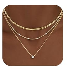 AOSWUD 3Pcs Colliers Femmes Or Argent 14 Carats Choker Pendentif Personnalisé,Ensemble de Colliers Ras，Chaîne Délicate Superposé de Cou Femme Bijoux Cadeau (or)