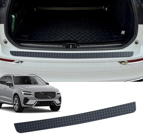CDEFG Kompatibel mit Volvo XC60 2017-2025 Ladekantenschutz Kratzschutz für Kofferraum Selbstklebend TPU Folie Carbon Fiber Schutzfolie Stoßstangenschutz Autofolie Heckstoßstangenschutz Zubehör
