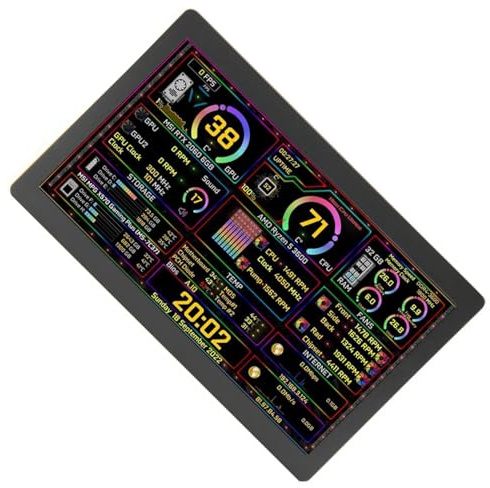 Hangsu 5inch Type C Secondary Screen for Computer CPU GPU Hardware Monitor LCD Display Secondary Monitor Expandable Portable Computer Extension Screen