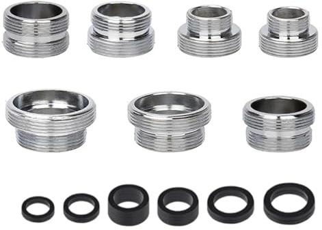 7 Adaptadores Grifo Metalicos Rosca Macho Cocina Bano Aireador Jardin