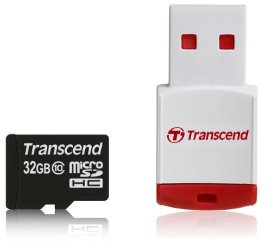 TRANSCEND TS32GUSDHC10-P3 32GB microSDHC10 + RDP3 Card Reader