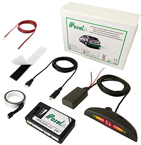 Proxel - Sensor De Aparcamiento Electromagnético Invisible, Trasero, EPS-Dual 4.0 con Pantalla Wireless, Sin Taladrar el Paragolpes, Kit Universal y Original