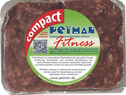 petman compact Fitness, 22 x 500g-Beutel, Tiefkühlfutter, gesunde, natürliche Ernährung für Hunde, Hundefutter, Barf, B.A.R.F.