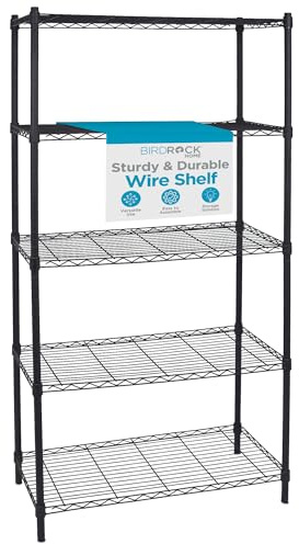 Internet's Best 5-Shelf Adjustable Wire Shelving | Heavy Duty Storage Rack | Metal Shelf for Garage, Restaurant, Industrial Use - Wide Unit Shelves, Sturdy Steel Frame | Black | 36 W x 18 D x 72 H