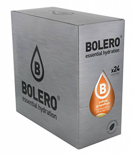 Bolero Drinks 24 bustine da 9 grammi gusto Polmpelmo Giallo - Preparato istantaneo per Bevande con Stevia e Vitamina C e Senza Zucchero