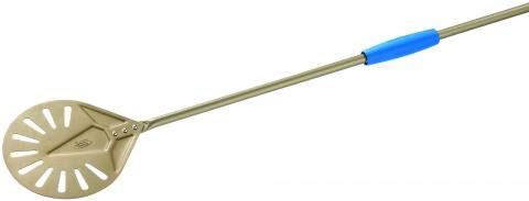 palettino à Pizza perforée diamètre 20 cm manche 150 cm aluminium gold iv-20 F