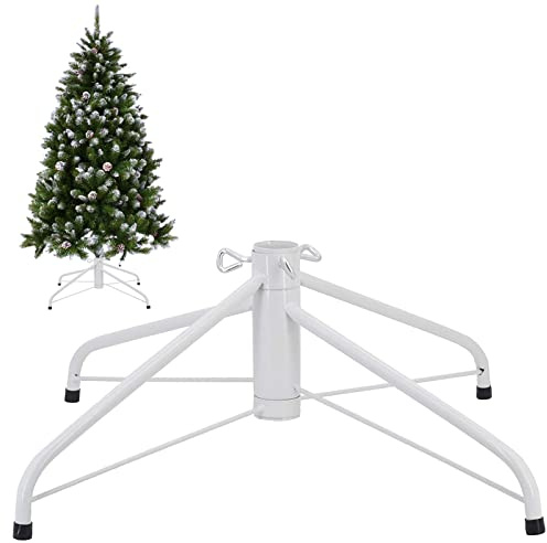 Ouvin Weihnachtsbaumständer, 54,9 cm, Weiß, Eisen, Metall, Basis, 1,2 m, Heimdekoration für Weihnachten (weiß)