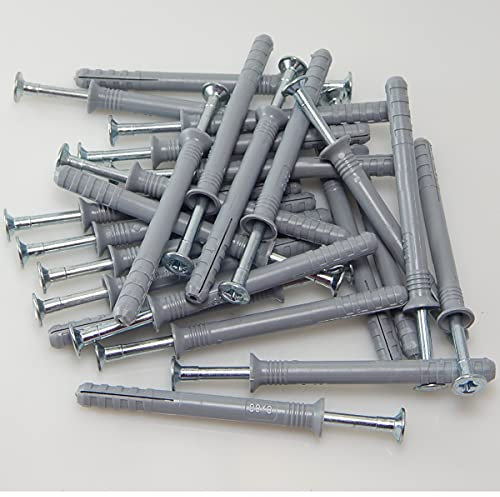 100 Stk. Schlagdübel Nageldübel Einschlagdübel M6 / M8 Senkkopf Nagelanker Dübel (6 x 50)