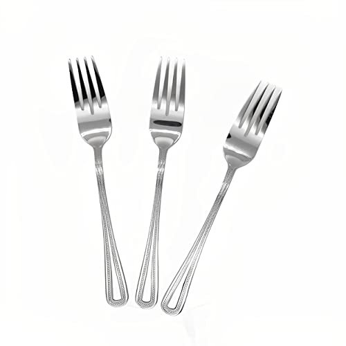 PLUS HOME TENEDORES PESCADO 3 UNIDAD 19X2.65 Cubertería de acero inoxidablepara cocina,decoracion mesa Excelente acabado (TENEDORES PESCADO 19X2.65CM, Colección Seurat)