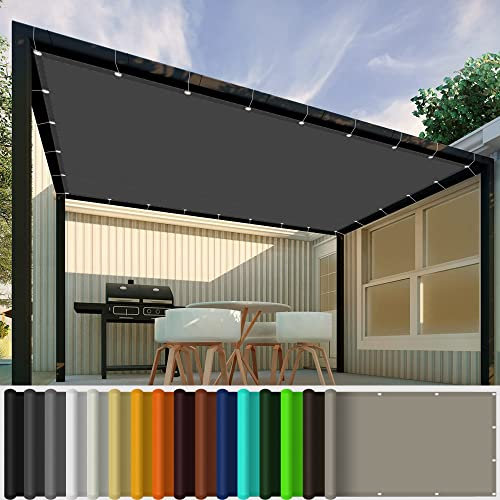 Tenda Parasole Vela Ombreggiante 1.5 x 2.4 m Protezione Raggi Uv Vela Ombreggiante per Giardino Terrazza Campeggio Patio Party, con Corda, Grigio Scuro