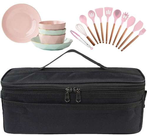 Luxylei Camping-utensilien-Aufbewahrungstasche, Camping-bestecktasche, Organizer-Tasche, Tragbarer Kulturbeutel, Kulturbeutel Für Reisen, Picknick, Grillen