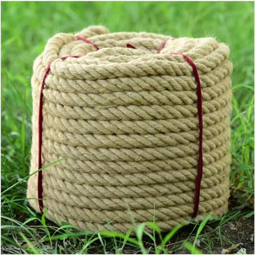 Bündelung von Kunsthandwerk, Dekor, natürliches Juteseil, dickes Seil, 15 mm Hanfseil, 64 Fuß dick, Garten-Jute-Schnur for Heimwerker, Katzenkratzer, Handwerk, Gartenarbeit, Floristik, Bündeln von Ges