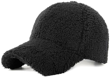 YAMEE Cappello Baseball Donna Peluche Calda,Cappello Donna Invernale Leggero,Cappello Donna con Visiera,Cappello Baseball Invernali Berretto Regolabile per Uomo Donna,Circonferenza della Testa 56-59cm