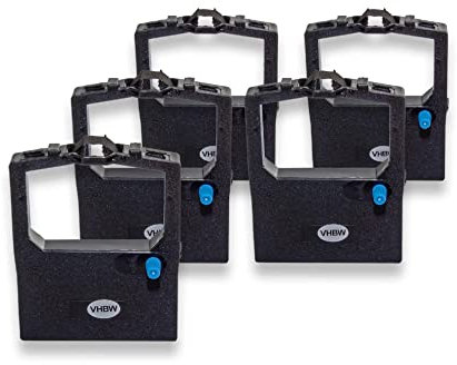 vhbw 5x Farbband Schriftband kompatibel mit OKI Microline ML 3391 eco, ML 3390 eco, ML 3391, ML 3390 Nadeldrucker, Bondrucker - Schwarz