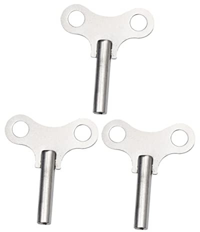 Veemoon 3St Uhrenschlüssel Uhr Uhr Taktversorgung Standuhr Universal- verschleißfeste Uhrtasten Aufziehschlüssel für Bodenuhren Haupt Knopf handhaben Zubehör Wanduhr Stahl