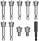 Lcyen 10pcs Drywall Screw Depth Setter with 60mm Extension Socket Drill Bit Holder, Drywall Bit, 1/4 Inch Hex Shank Drywall Screw Driver Bit Set for Plasterboard