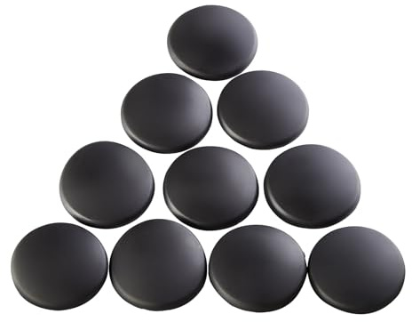 SOTECH pack de 10 butoirs de porte Ø 40 mm H : 9 mm butée noire amortisseur autocollante - protection parfaite pour murs et meubles