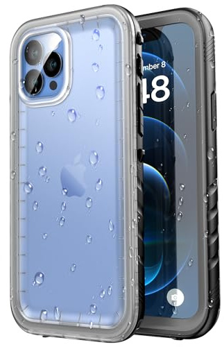 SPORTLINK für iPhone 12 Mini wasserdichte Hülle 360 Grad, Schwarz/transp | Outdoor Handyhülle mit Kameraschutz und Displayschutz, militärischer stoßfester Panzerhülle, IP68 waterproof & staubschutz