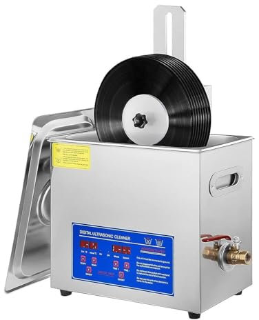 MIAOMI Ultrasonic Cleaner, Ultrasonic Cleaner Machine with 0-30 Minutes Timer& Automatic Rotary, Clean 1-6 Vinyl Records One time