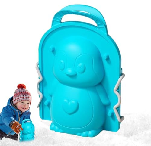 higyee Schneeball-Maker für Kinder, Schneeball-Maker-Spielzeug | Outdoor-Spielzeug Schneeballform | -Pinguin- -Schneeformer-Formen mit Griff, Winterspielzeug, Sandspielzeug für