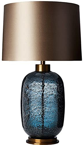 Luxury Glass Bottle Table Lamp - Modern Rustic Decor for Bedroom, Living Room & Home Office - Elegant Desk Light for Nightstand & Coffee Table - Stylish Night Lights