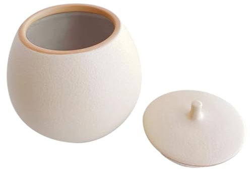 VALICLUD Barattolo in Ceramica Sigillato Per Zucchero e Tè Contenitore Multiuso Piccolo Per Cucina e Ufficio Vasetto Vintage Per Conservazione Di Zucchero Tisane e Snack Decorativo e Compat