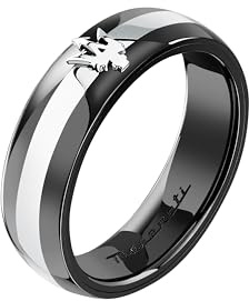 Maserati Herrenring aus Stahl, Keramik, CERAMIC Kollektion, Dreizack, Geburtstagsgeschenk für den Freund