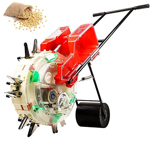 Fioriera da giardino, Seminatrice a rulli portatile a spinta manuale da 5/6/7 fori, spandiconcime multifunzione for prato, for mais, cotone, soia, arachidi(5 mouths)
