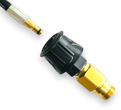 M&M Smartek Adapter TR22 AG auf Kärcher Quick Connect | TR22 AG wird auf Kärcher Quick Connect umgesetzt; ausgelegt bis 160 bar und 60 °C, Anschlussform vor dem Kauf prüfen.