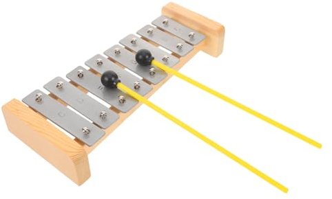 DECOMELODY 8-ton Xylophon Aus Aluminium Für Kleinkinder Mit 2 Schlägeln Metall Glockenspiel Musikinstrument Zur Musikalischen Früherziehung Und Montessori Spielzeug Für Babys Und Kinder
